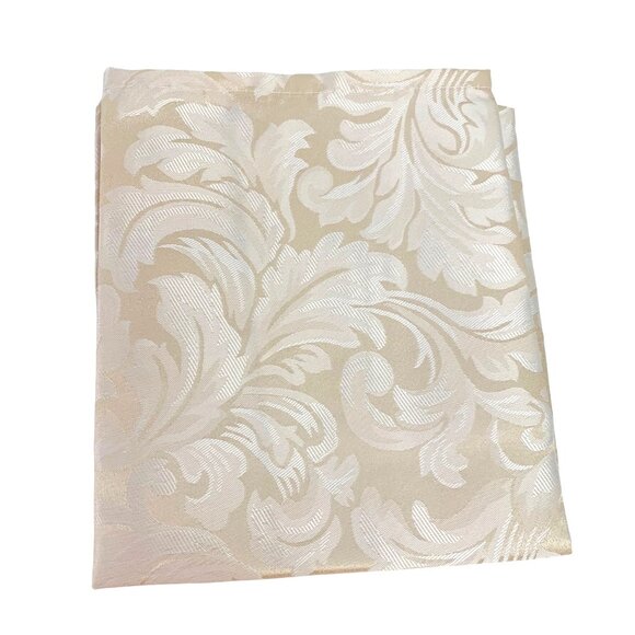 Damask Jacquard Cloth Dinner Napkins Set 4 Beige Cream Fabric Home Table Linen - Picture 2 of 10